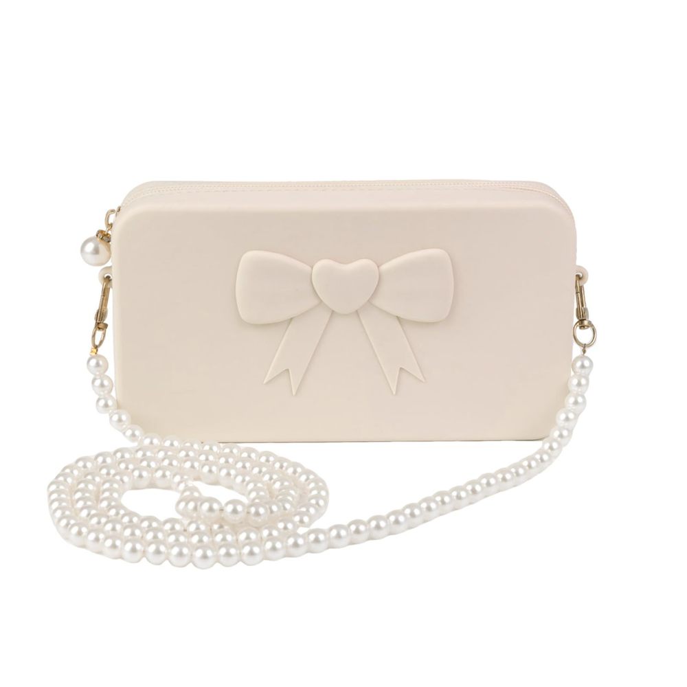 Heart Bow & Pearl Accent Bagsshoulder Bags, Crossbody Purses, Clutches, V :')